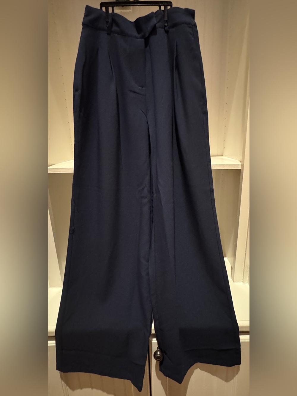 Venus NWT Navy 2 Piece Suit Set Wide Leg Pants Chic Elegant Outfit | Size 4 - Picture 10 of 16